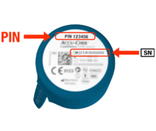 Illustration of the PIN code printed on the applicators’ twist cap.