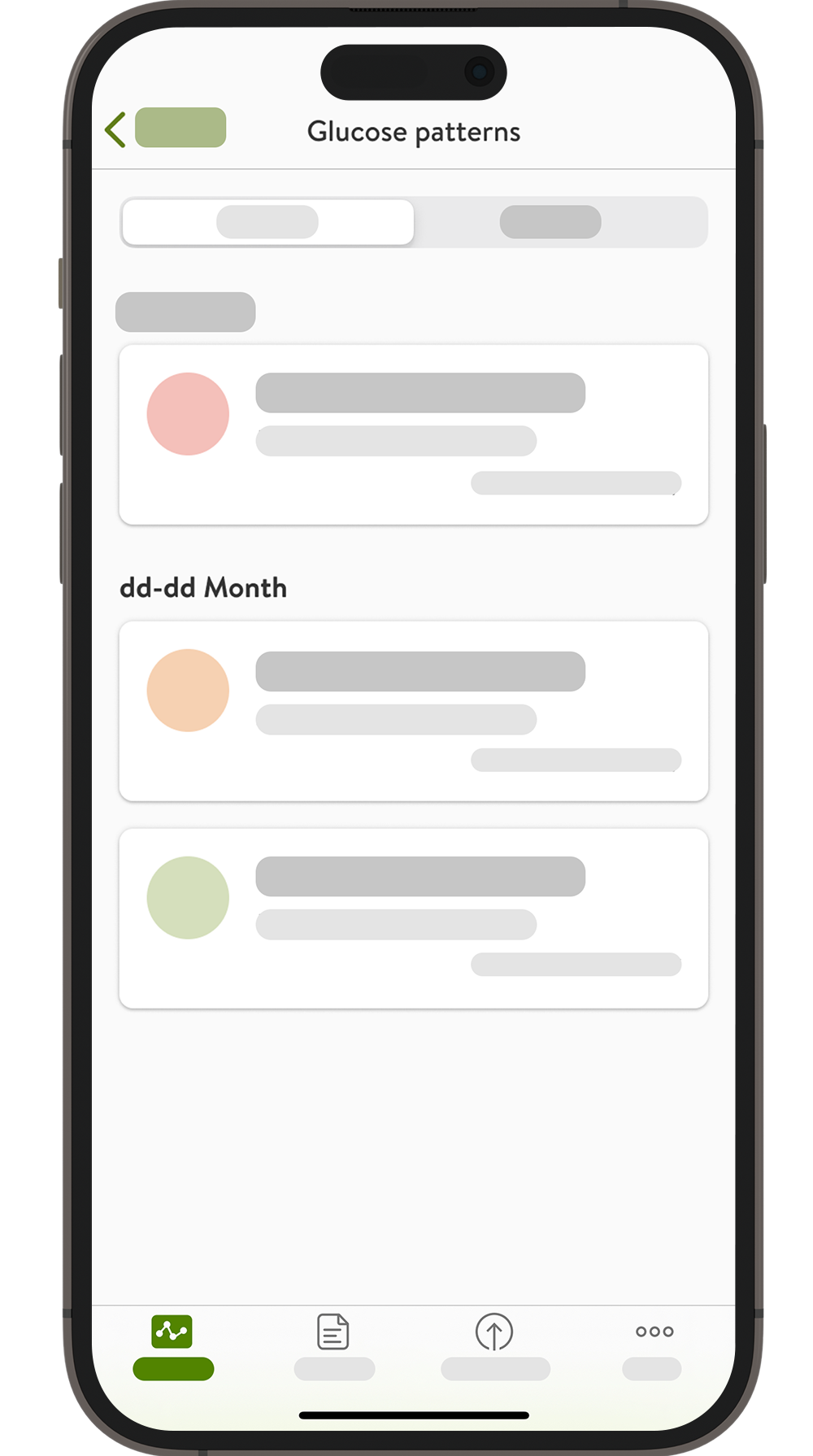 mysugr Glucose Insights, showing the weekly summary detection feature and glucose patterns identified, including morning low, evening high, and in-range glucose events.