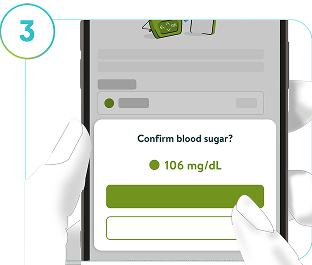 Screenshot of mySugr Glucose Insights’ Calibrate screen, detailing how to calibrate the CGM solution.