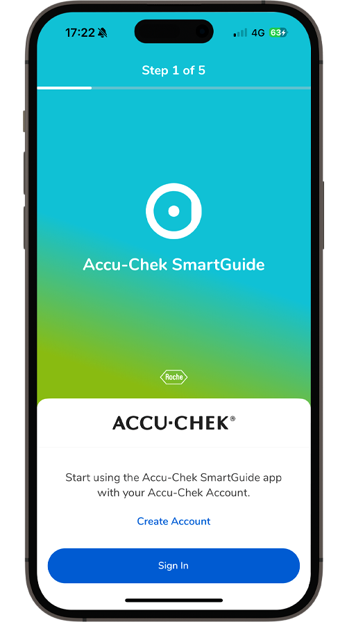  Screenshot of the SmartGuide app login screen. 