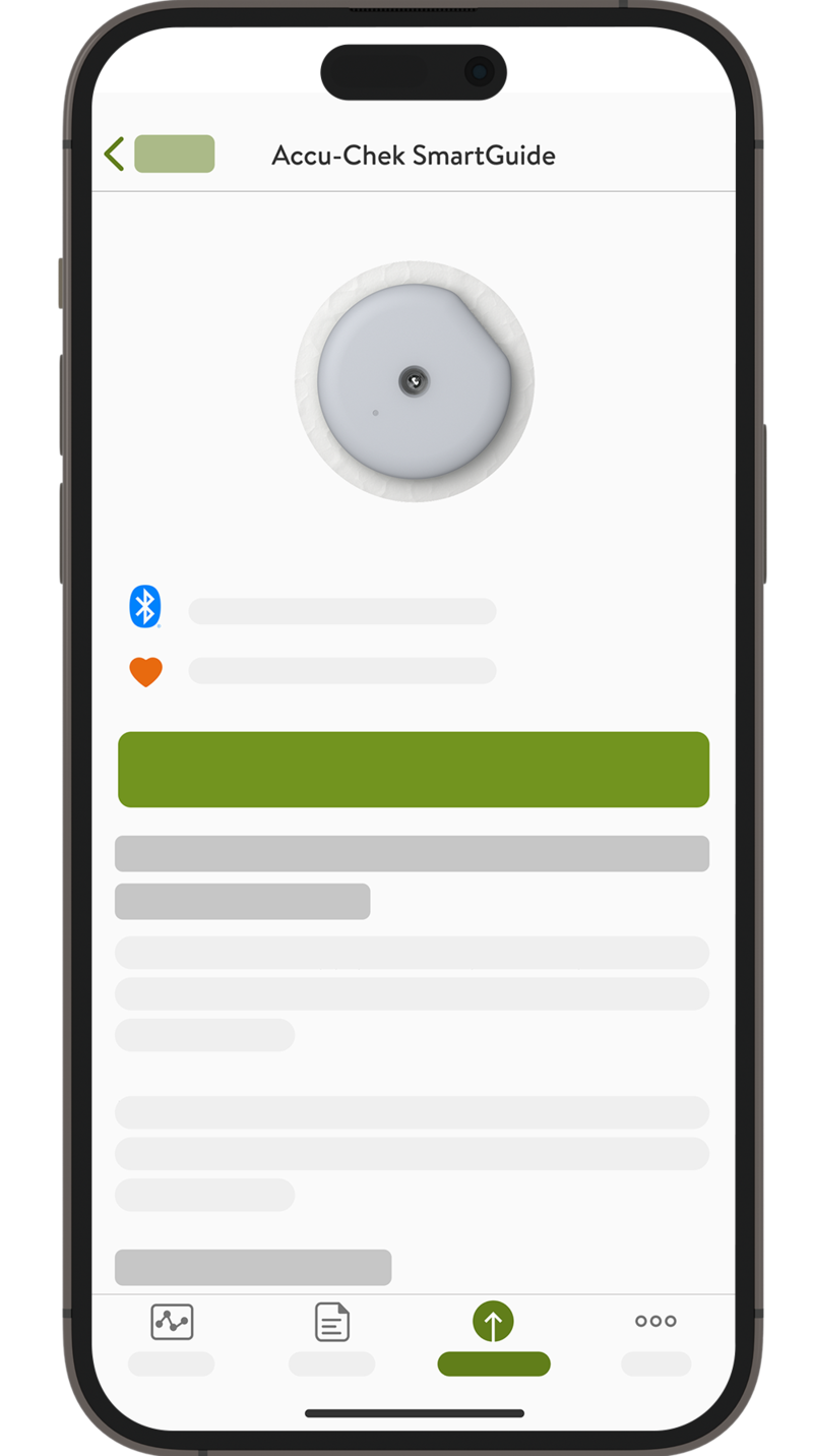Screenshot of the mySugr app' Connection”  screen.