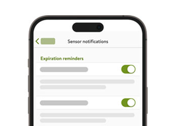 Screenshot of mySugr app displaying Sensor Expiration Reminders.